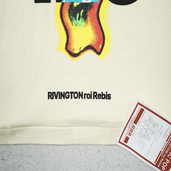 RIVINGTON ROI REBIS Yellow Alphabet Cross Print T-Shirt - Yellow Short Sleeve - Picture 2 of 15